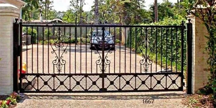 Decorative Iron Gate with Circular Motif